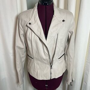Soyaconcept Cream Leather Jacket
